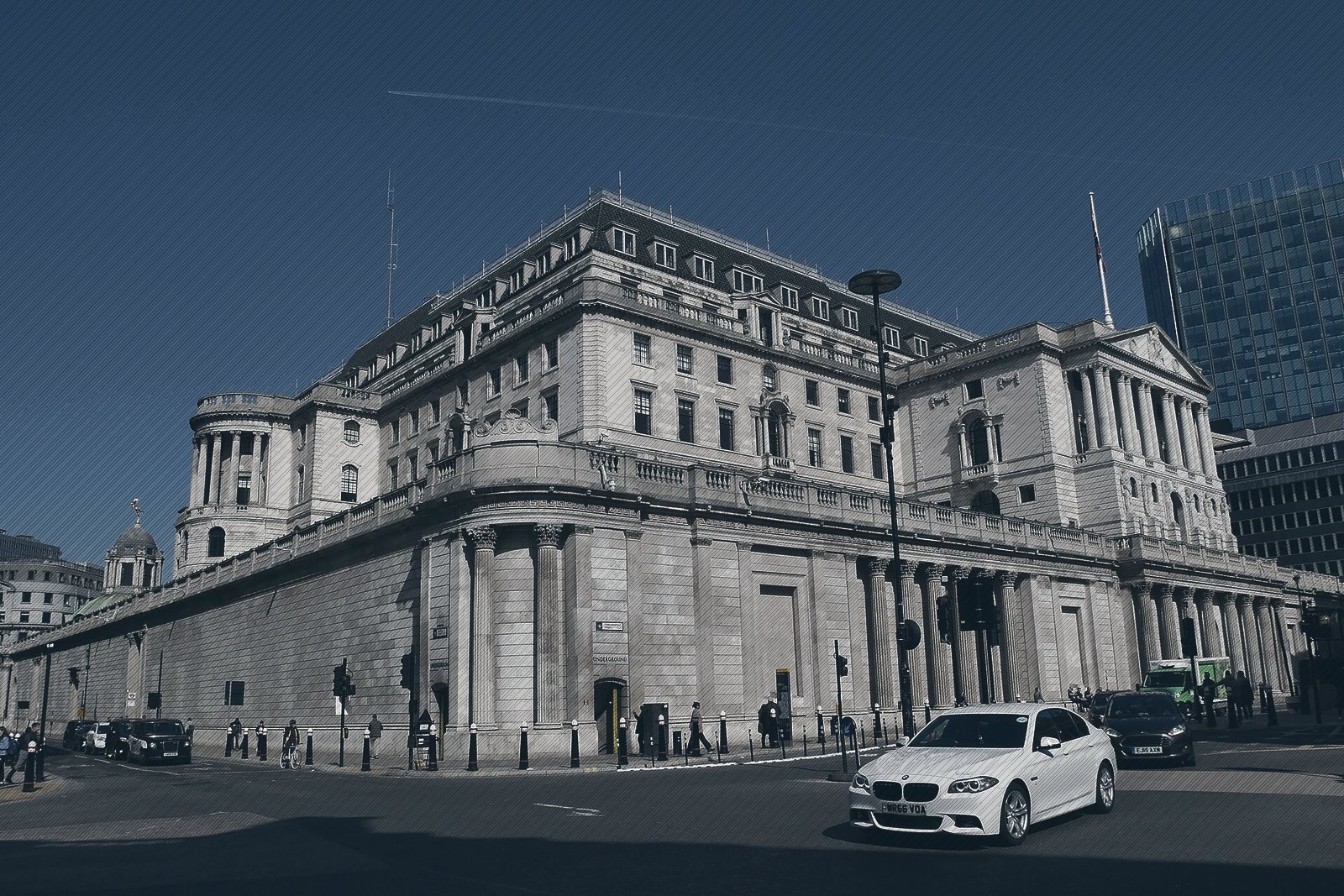 The Bank of England building in the City of London
