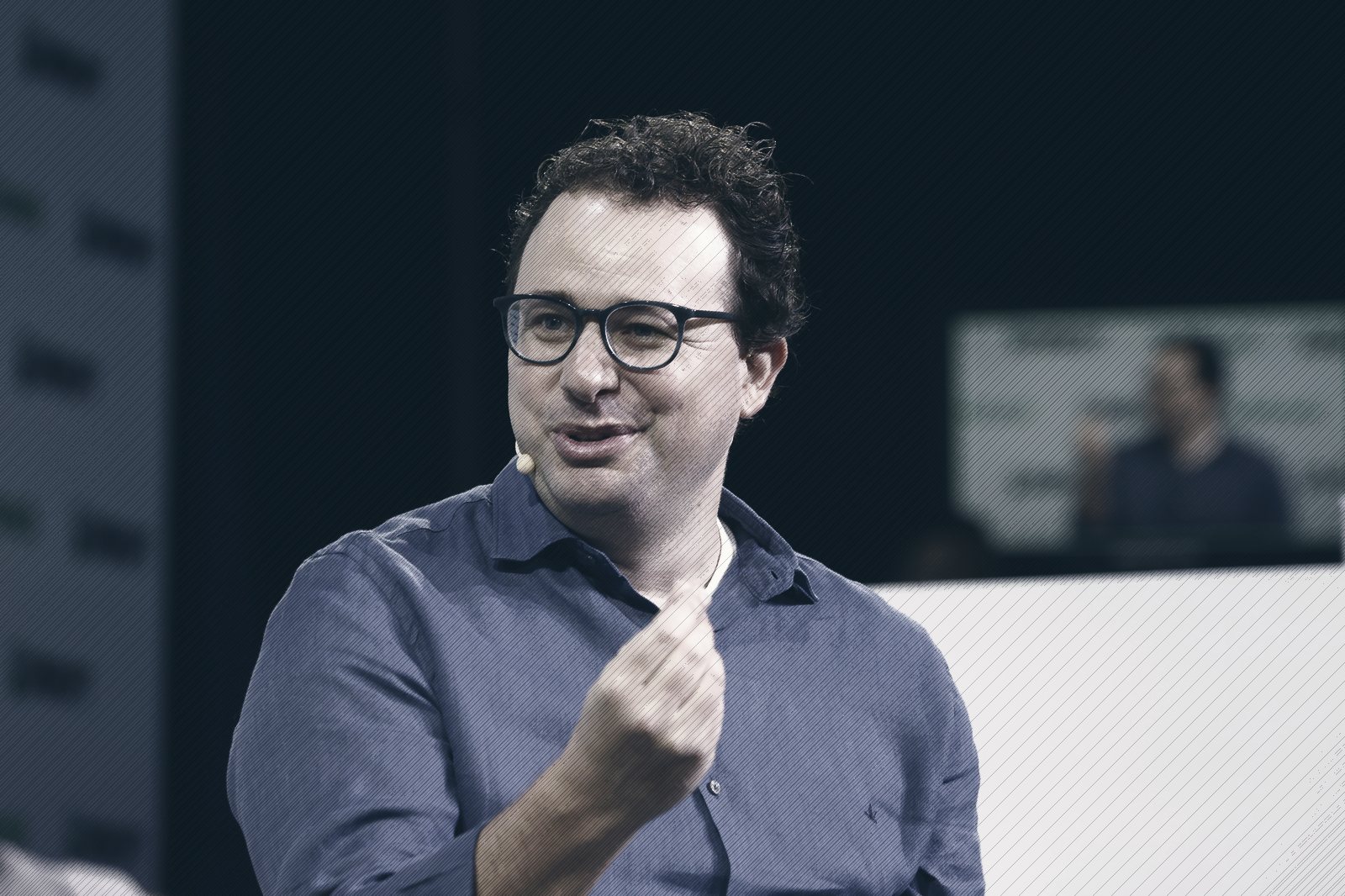 Dario Amodei, chief executive of Anthropic, speaking on stage at TechCrunch Disrupt in San Francisco