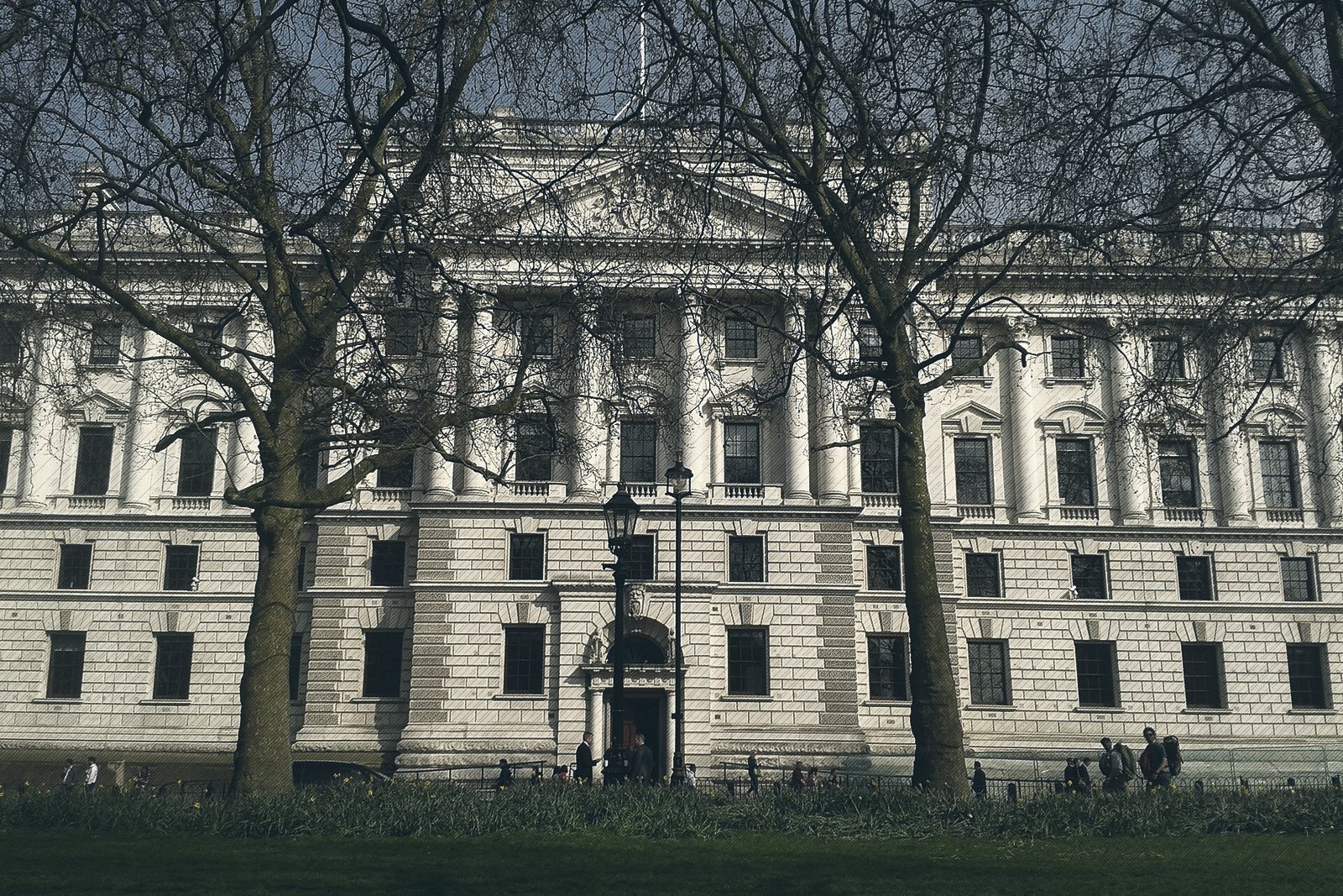 The HM Treasury building on Horse Guards Road, Westminster